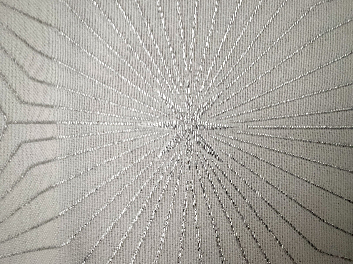 Apelt Jaquard Weihnachts-Tischband Sterne Weiß Silber 21x175cm