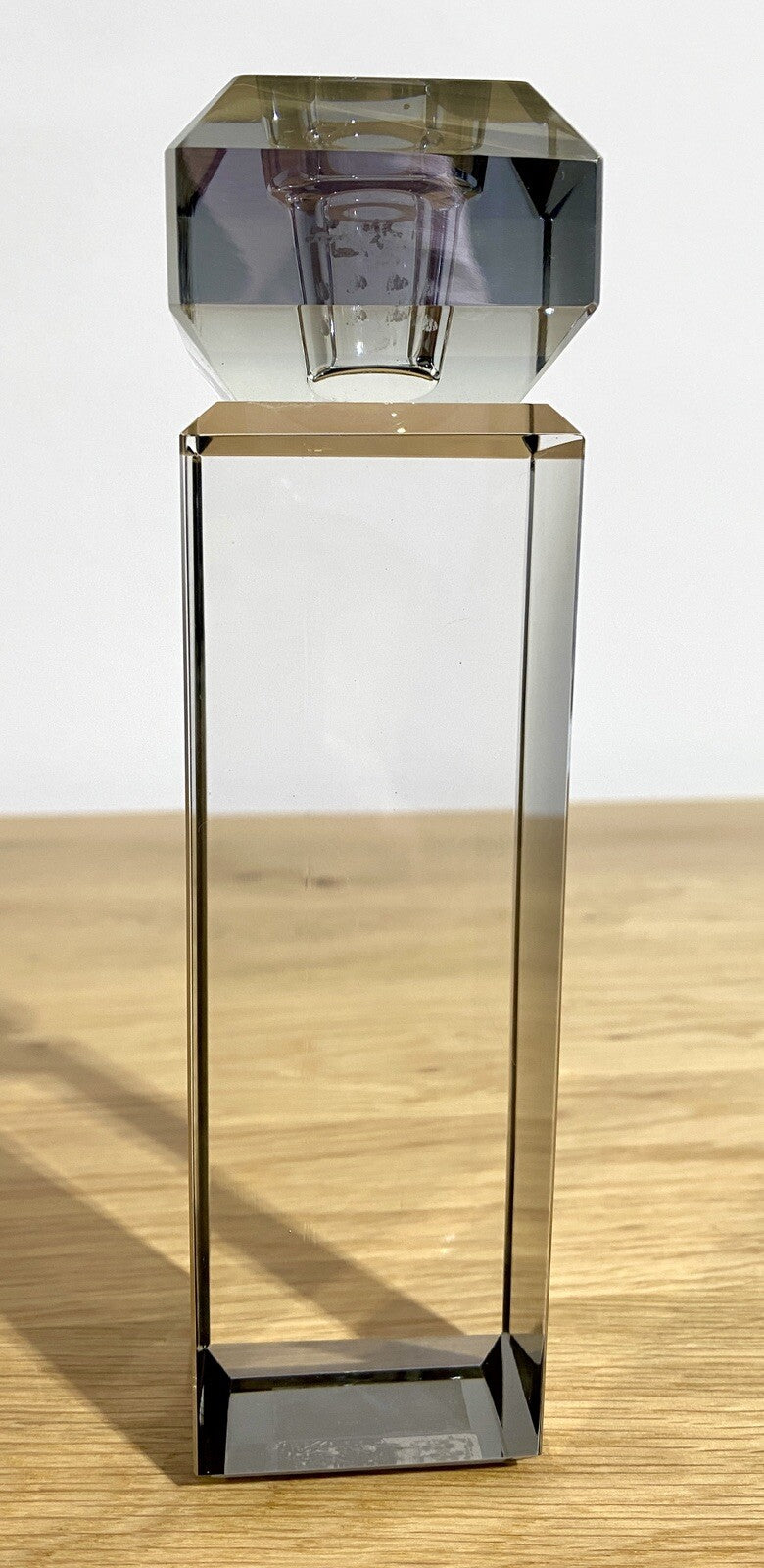 Fink moderner Kristallglas Leuchter ARTIS NEU Grau 19 cm Hoch
