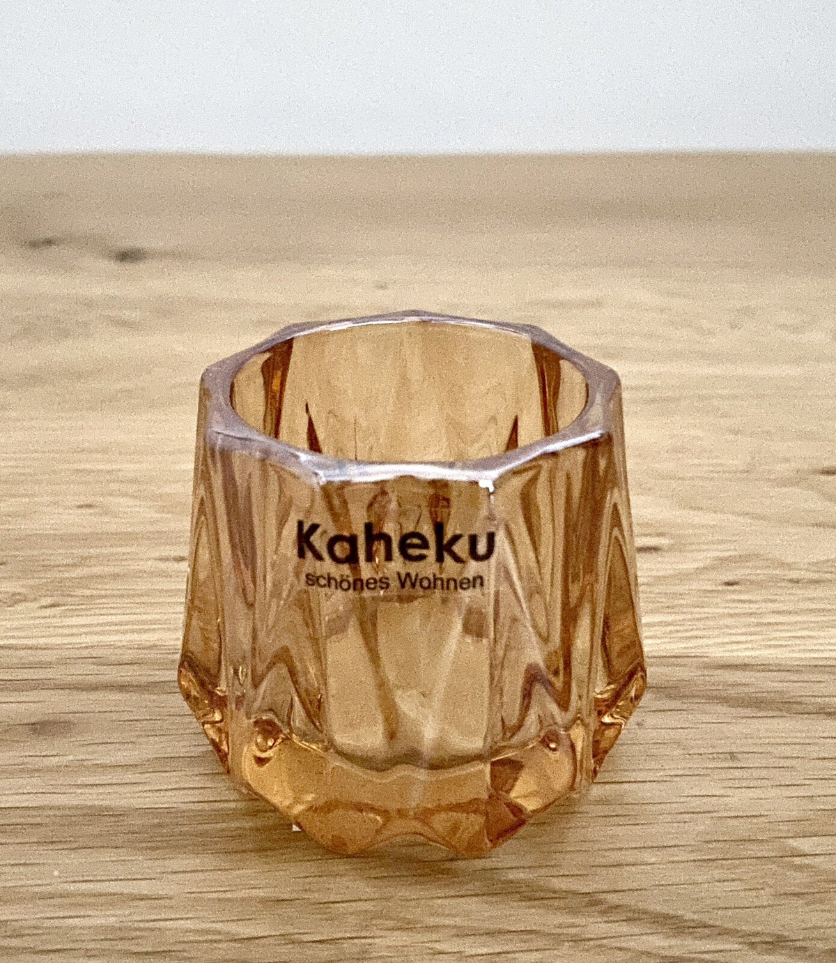Kaheku chices Tischlicht HAVIS NEU Glas Amber 5,5 cm Hoch