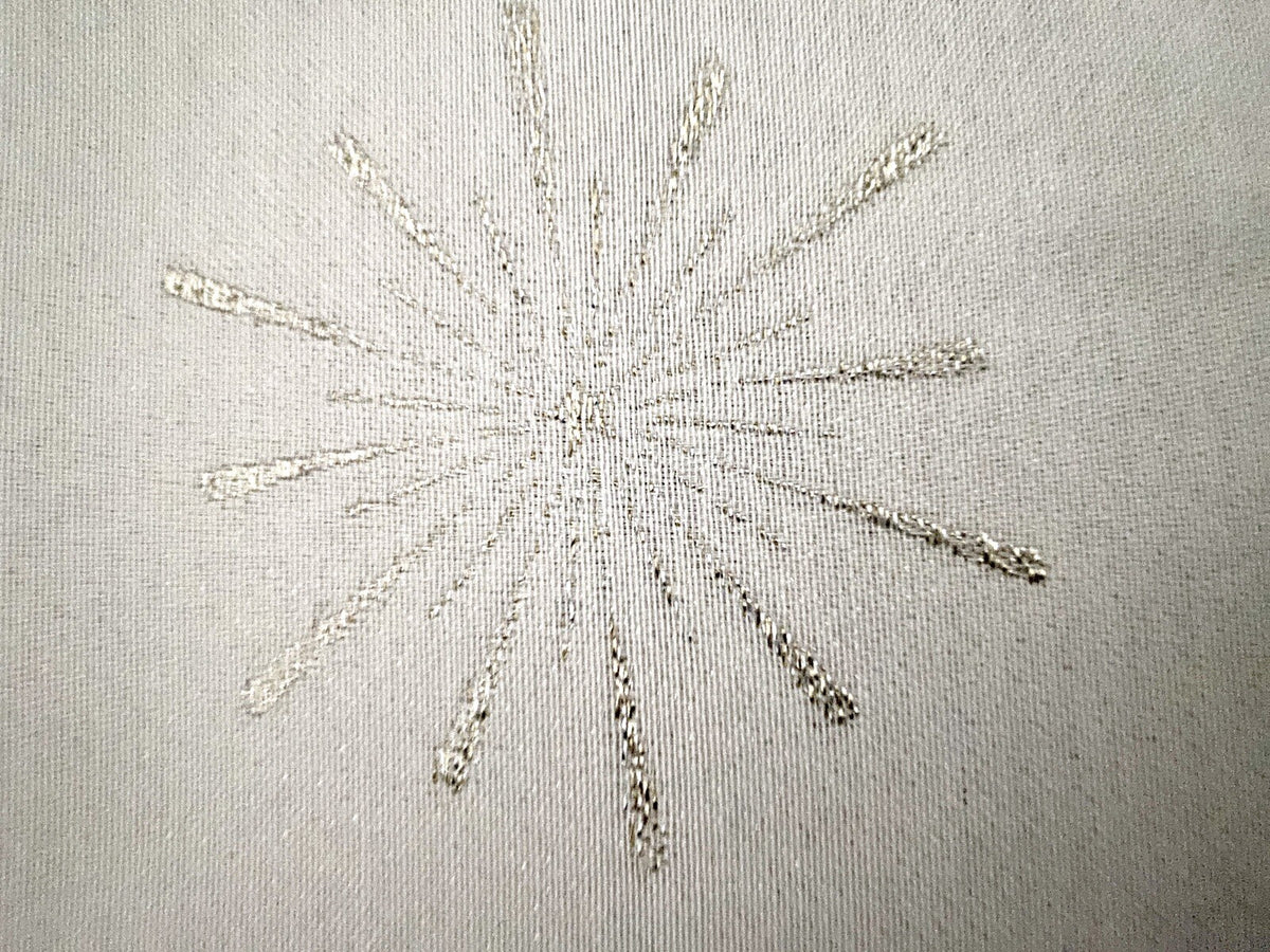 Apelt Jaquard Weihnachts-Tischband Sterne Natur Champagner 21x175cm