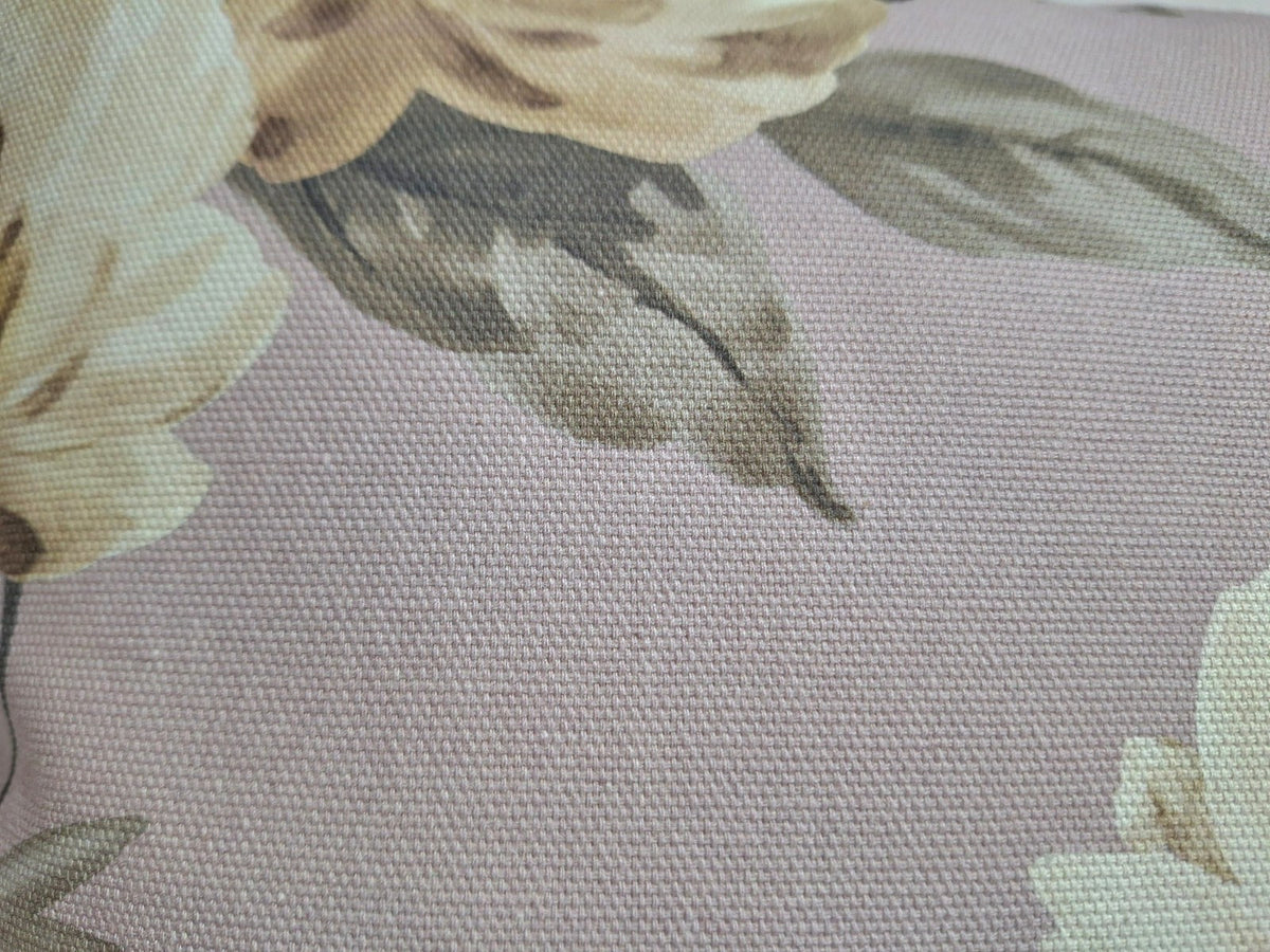 Sprügel moderne Kissenhülle NEU Digitaldruck Blütendesign Rosa Creme 50x50cm