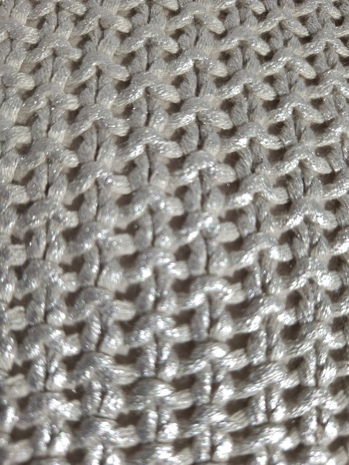 Kaheku moderne Kissenhülle GAGIA Strickoptik Silber 40x40cm