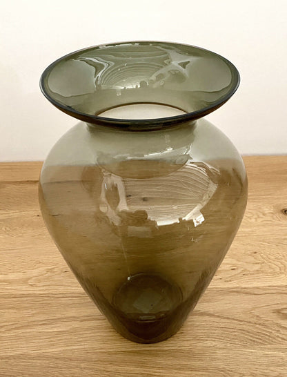 Kaheku moderne Glas Vase Peps NEU Grau 34 cm Hoch