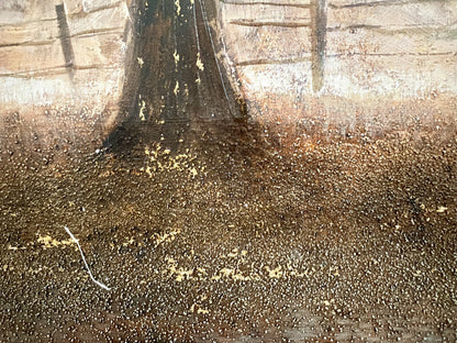 Gilde chices Gemälde „Baumpaar“ NEU Natur Braun Beige Gold 100x100cm