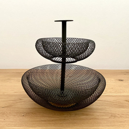 Philippi moderne Etagere MESH Neu Stahl Pulverbeschichtet 29 cm  Rund