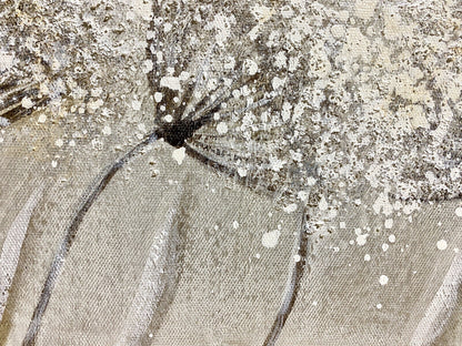 Casablanca Gemälde Pusteblume NEU Grau Creme Natur 30x30cm