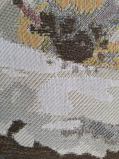 Sander Blumen Kissenhülle CLAUDE NEU Gewebt Braun Creme 50x50cm