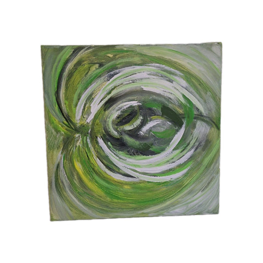 Gemälde Deko Art NEU Grün  Maigrün Gelb Weiß 40x40 cm