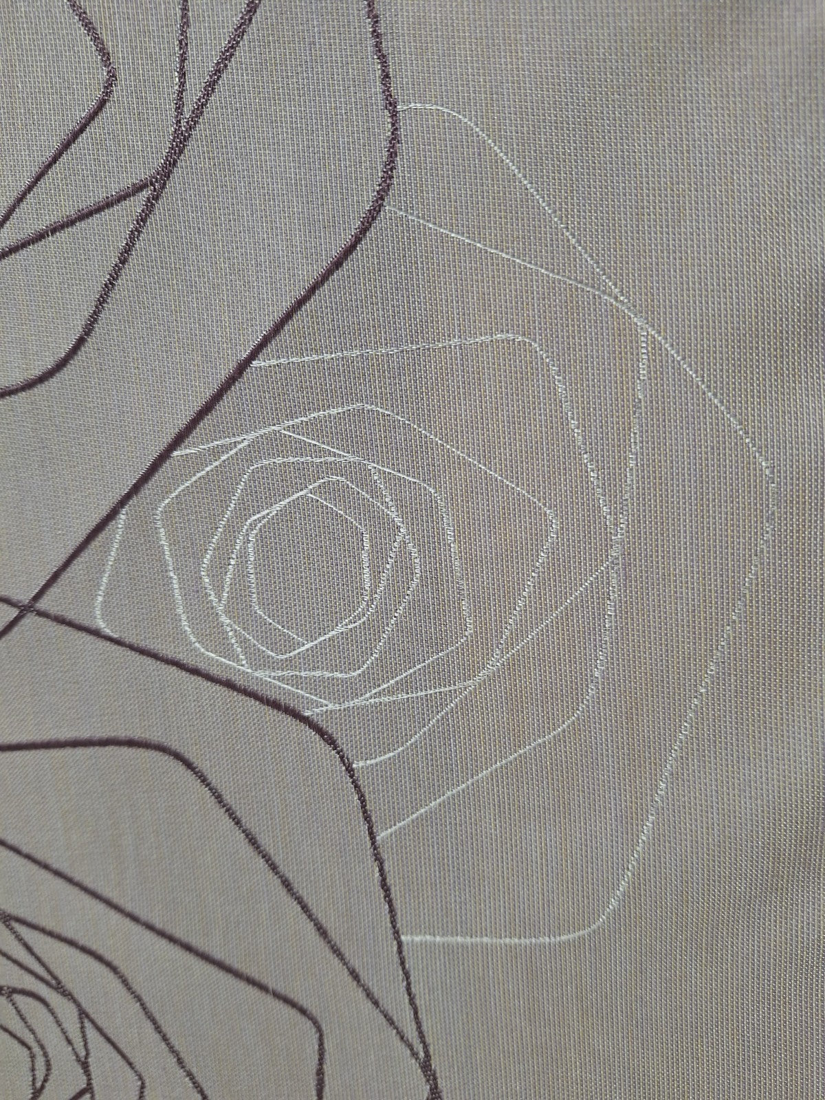 Apelt Tischläufer Gewebt Blüten Abstrakt  Rosa Lila Weiss 48x140cm Einzelstück