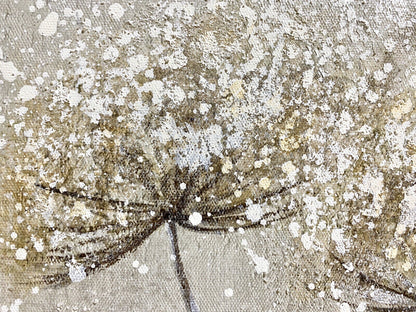 Casablanca Gemälde Pusteblume NEU Grau Creme Natur 30x30cm