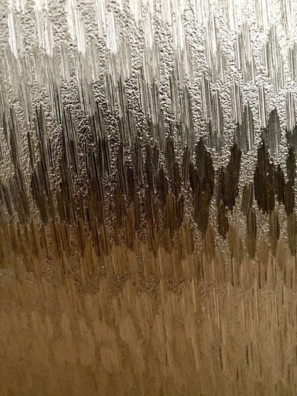 Kaheku moderne Metall Vase ABIUS NEU Strukturiert Silber 34,5 Hoch