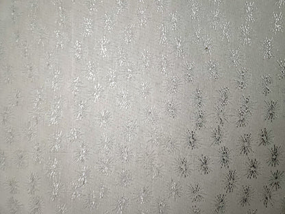 Apelt Jaquard Weihnachts-Tischband Sterne Weiß Silber  24x175cm