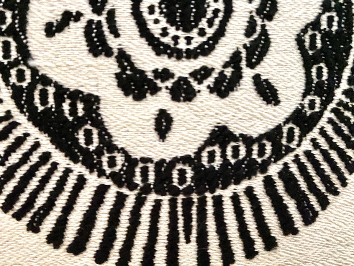 Rohleder moderne Jaquard Kissenhülle MANDALA NEU Creme Schwarz 45x45cm