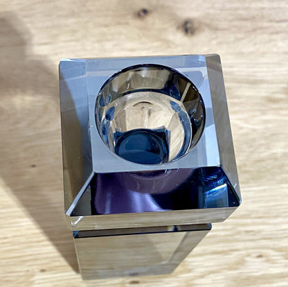 Fink moderner Kristallglas Leuchter ARTIS NEU Grau 15 cm Hoch