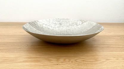 Casablanca moderne Aluminium Schale SINAR NEU Strukturiert Silber 32cm Rund