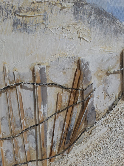 Gilde Gemälde Dühne NEU Blau Grau Beige 40x40cm