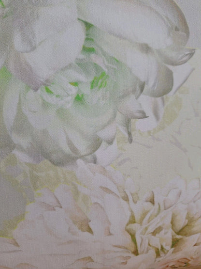 Apelt Kissenhülle  Bedruckt  Blütendesign NEU Natur Lachs Grün Gelb 49x49cm