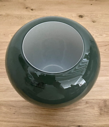 Fink  moderne Glas Vase LOSONE NEU Opal Grau 25 cm Hoch