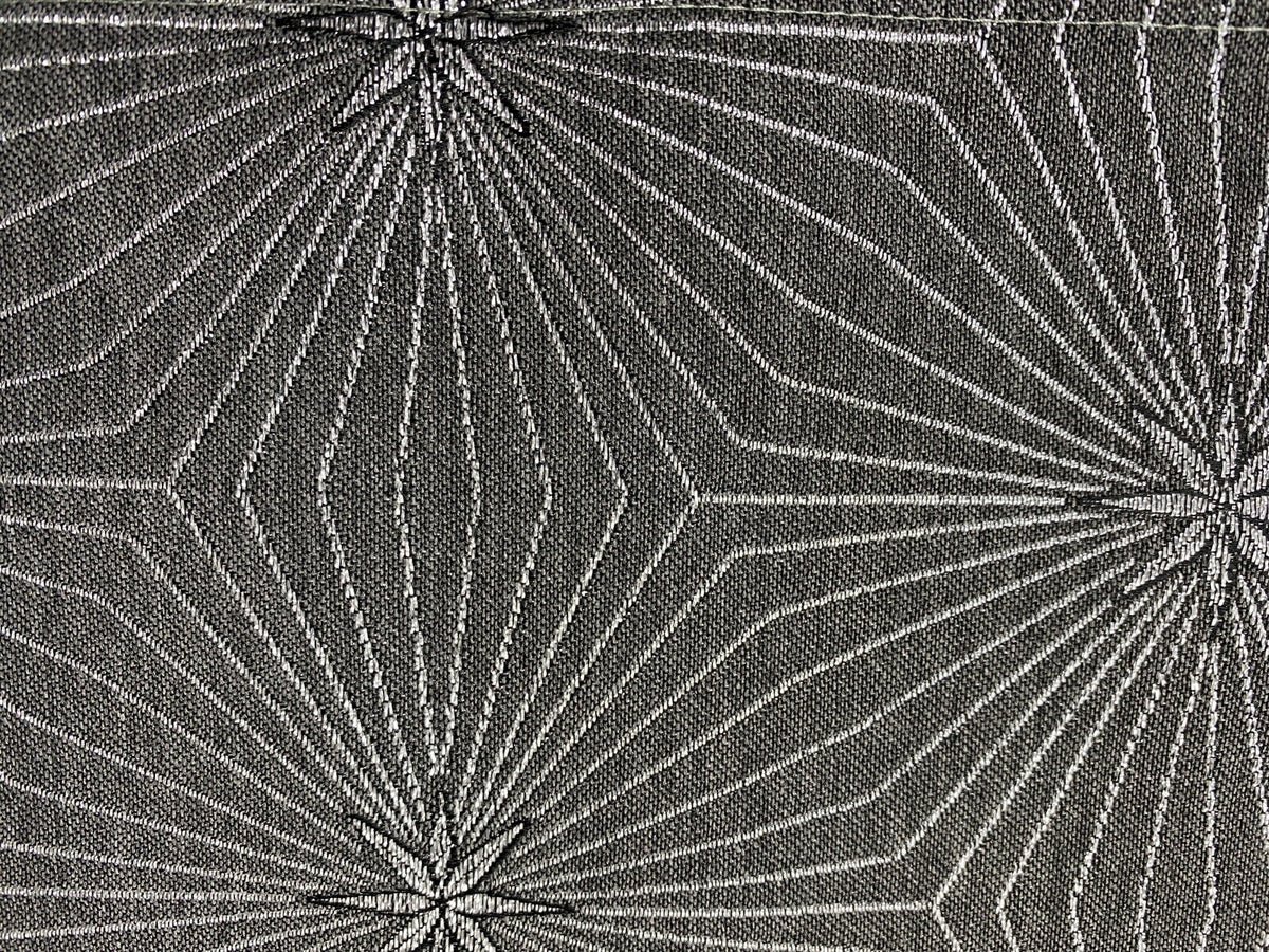 Apelt Jaquard Weihnachts-Tischband Sterne Anthrazit Silber 21x175cm