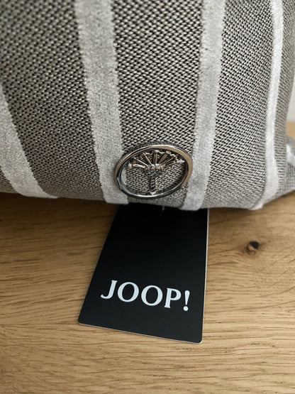 JOOP!  Moderne Kissenhülle J!Shutter Creme NEU Leinen Braun 40x60 cm