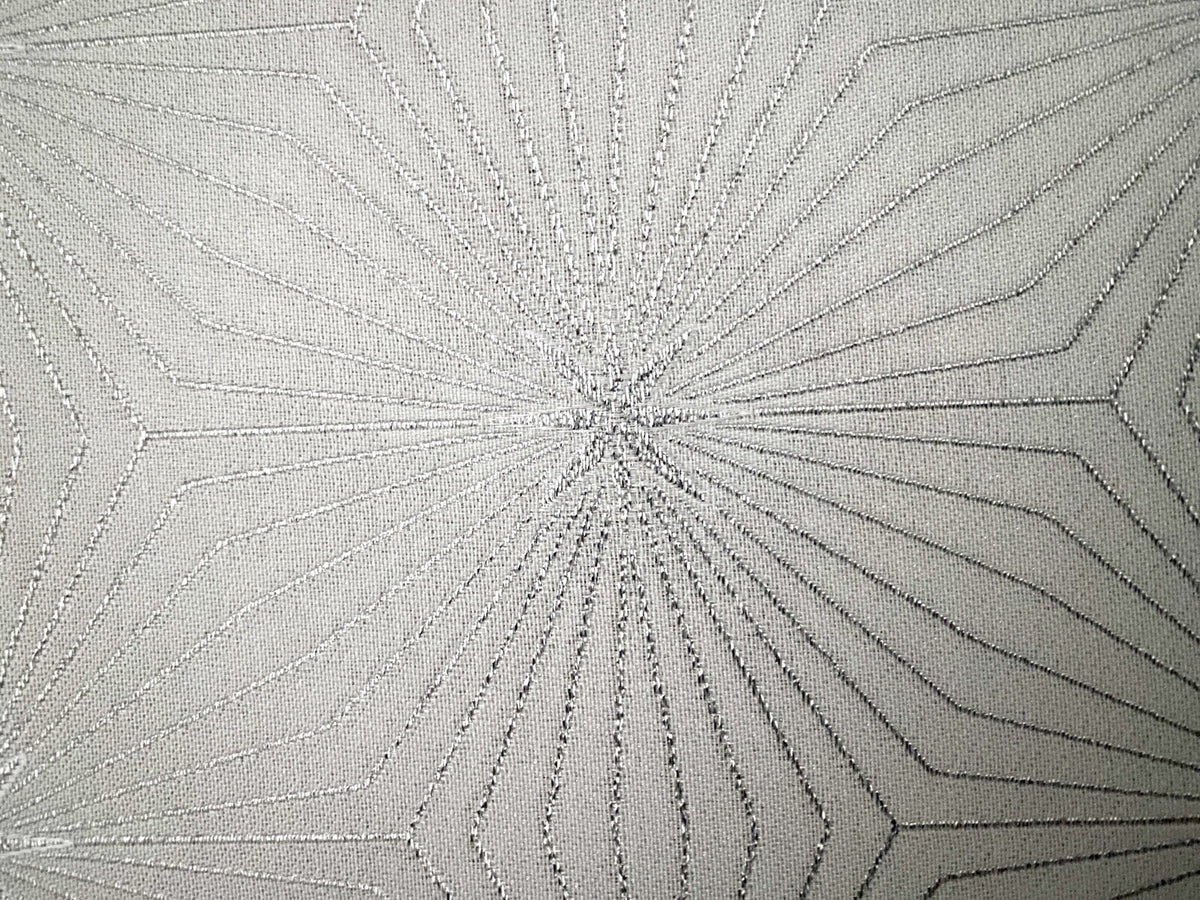 Apelt moderner Jaquard Weihnachts-Läufer Sterne abstrakt Weiß Silber  48x140cm