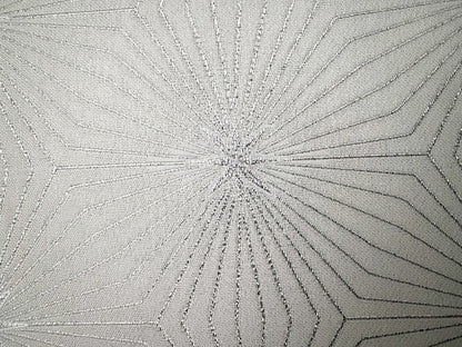Apelt moderner Jaquard Weihnachts-Läufer Sterne abstrakt Weiß Silber  48x140cm