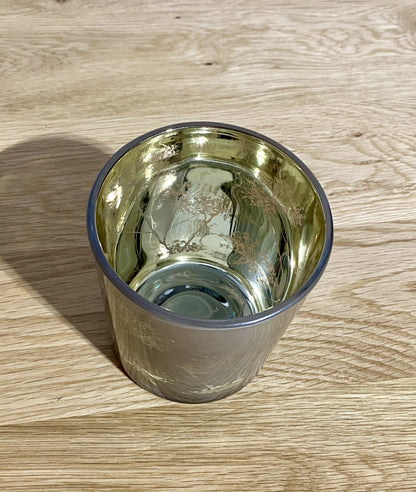 Formano chices Teelichtglas Pusteblume NEU Gold Taupe 10 cm Hoch