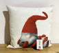 Sprügel Weihnachts-Kissenhülle bedruckt NEU Wichtel  Creme Rot Grau 45x45cm