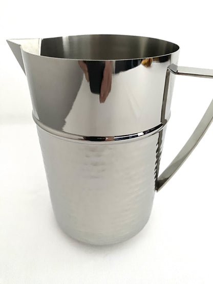 Fink  moderner Edelstahl Krug NASSAU NEU Gehämmert 17 cm Hoch
