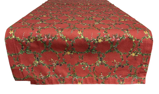 Apelt Weihnachts-Tischläufer Tanne Stern Digitaldruck Rot Grün 48x140cm