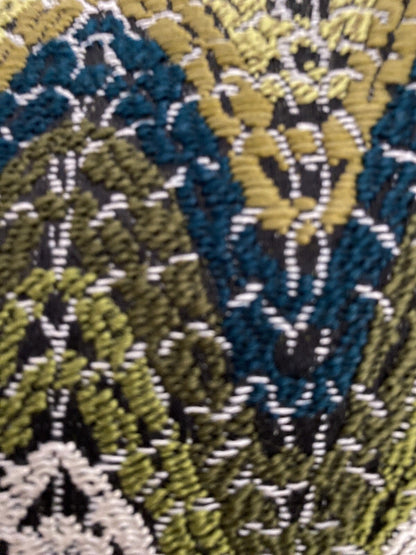 Rohleder moderne Jaquard Kissenhülle OLA GREEN NEU Blau Grün Gelb Weiß 60x35 cm