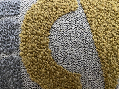 Rohleder moderne Jaquard Wende-Kissenhülle RUNE SUN NEU Gelb Creme Grau 60x35 cm