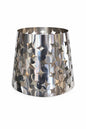 Fink Edelstahl Windlicht LUMA Neu Rauten Design Silber 30 cm Hoch