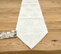 Apelt Jaquard Weihnachts-Tischband Sterne Natur Champagner 21x175cm