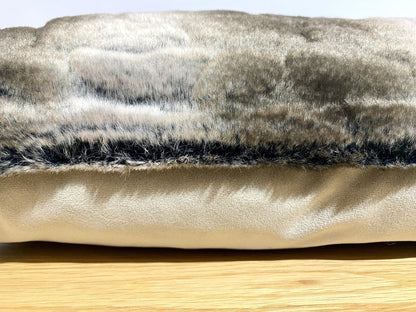 Apelt Kunstfell Kissenhülle NEU Struktur mit Farbverlauf Braun Taupe 46x46cm