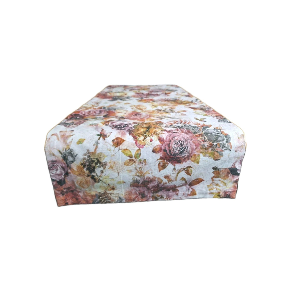 Apelt moderner Tischläufer  Blüten abstrakt NEU bedruckt  Ecru Rosa 48x140 cm