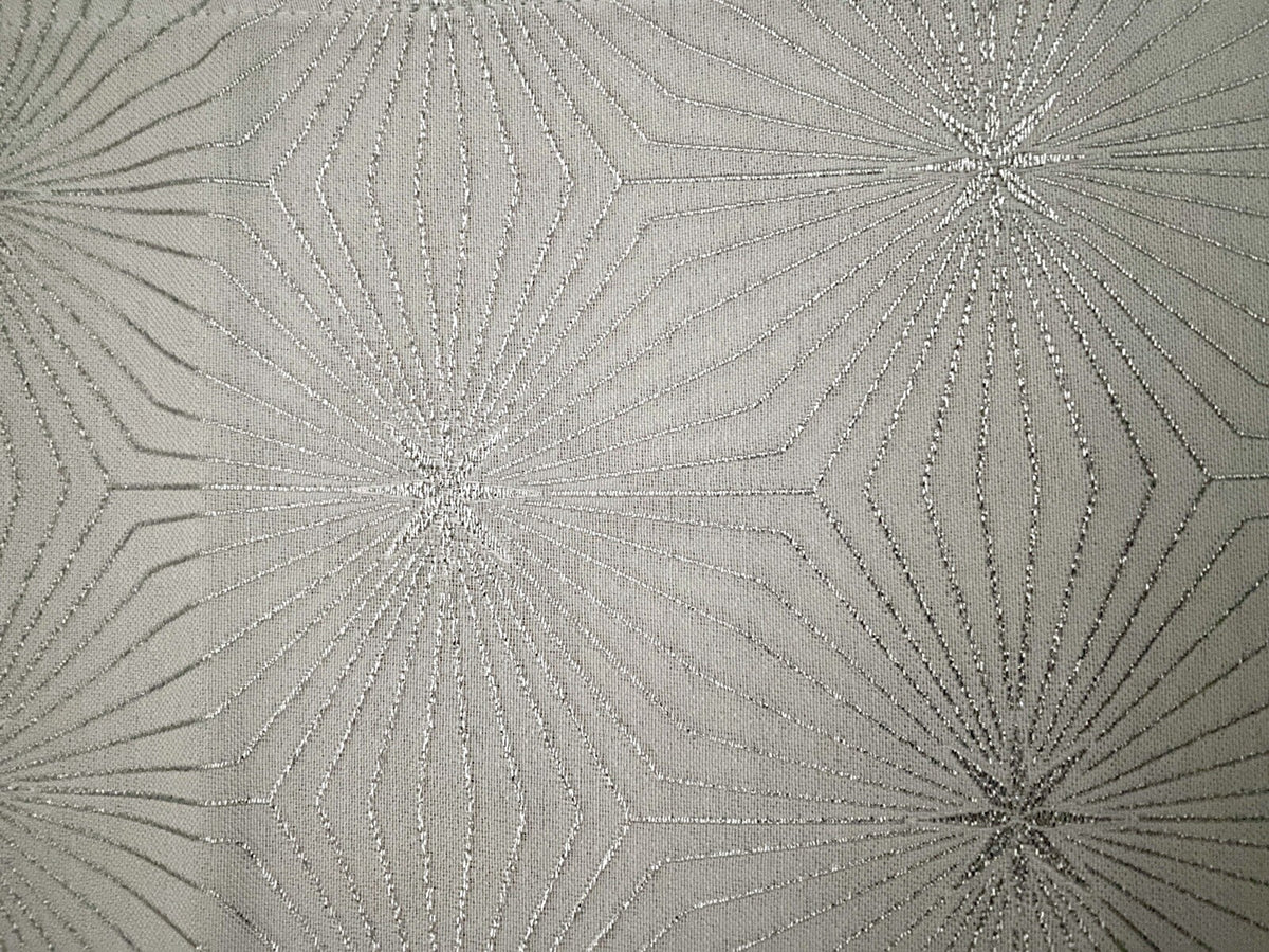 Apelt Jaquard Weihnachts-Tischband Sterne Weiß Silber  21x175cm