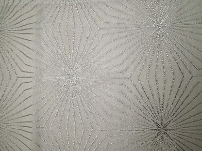 Apelt Jaquard Weihnachts-Tischband Sterne Weiß Silber  21x175cm