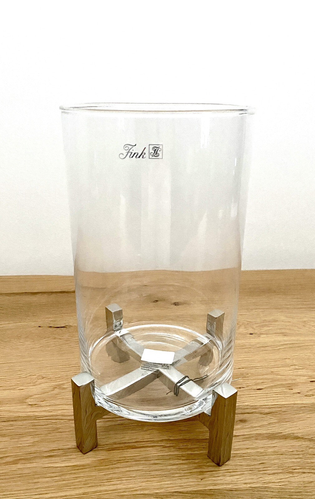 Fink modernes Windlicht  mit Glas YONO NEU Edelstahl 29 cm Hoch
