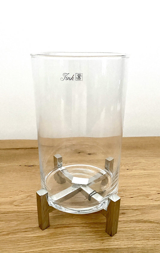 Fink modernes Windlicht  mit Glas YONO NEU Edelstahl 29 cm Hoch