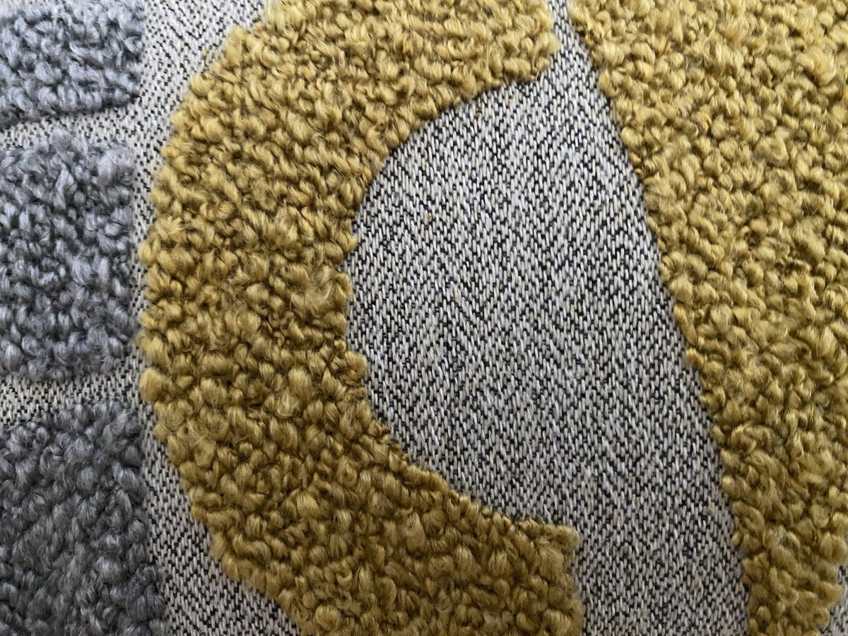 Rohleder moderne Jaquard Wende-Kissenhülle RUNE SUN NEU Gelb Creme Grau 60x35 cm