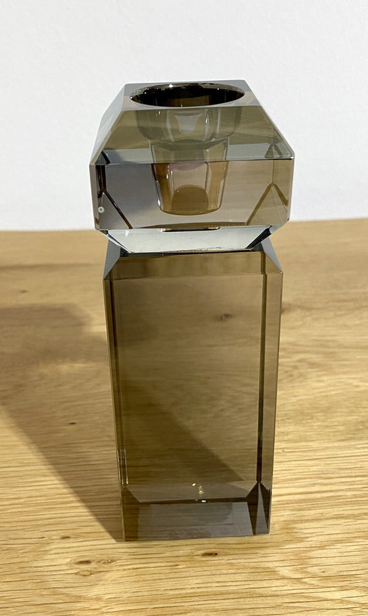 Fink moderner Kristallglas Leuchter ARTIS NEU Grau 15 cm Hoch