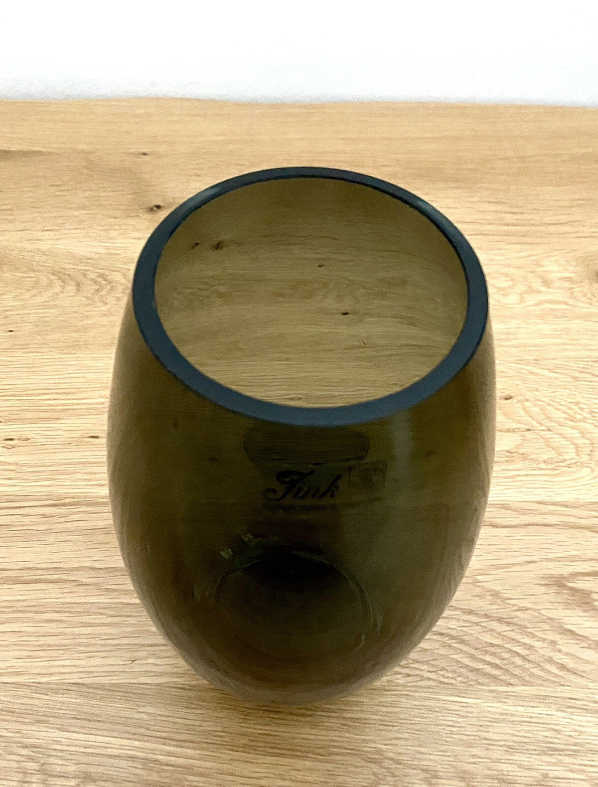 Fink  moderne Glas Vase DIANA NEU Grau 21 cm Hoch