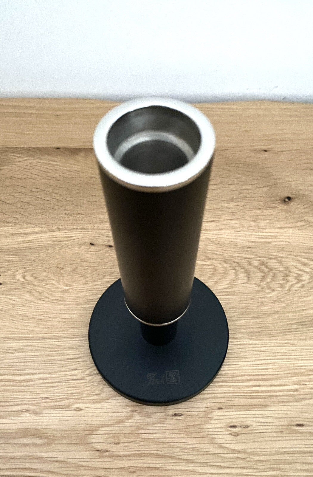 Fink Edler Kerzenleuchter RITMO NEU Schwarz  Pulverbeschichtet Vernickelt 18 cm