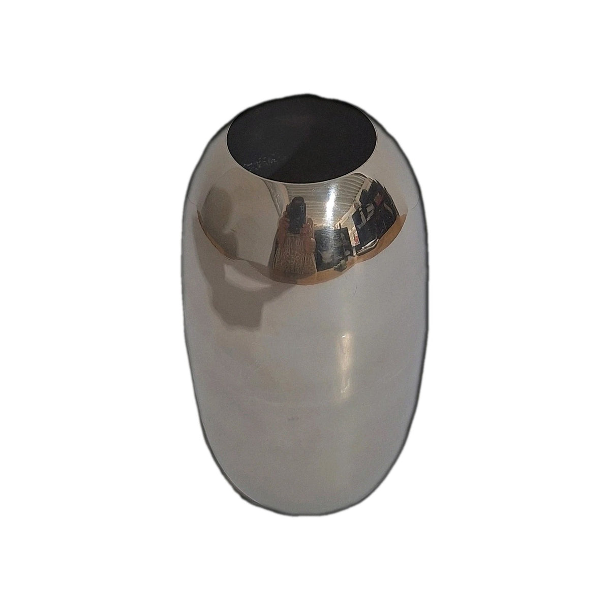 Kaheku moderne Metall Vase LAVAR Vernickelt NEU Silber 15 cm Hoch