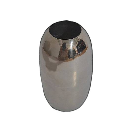 Kaheku moderne Metall Vase LAVAR Vernickelt NEU Silber 15 cm Hoch