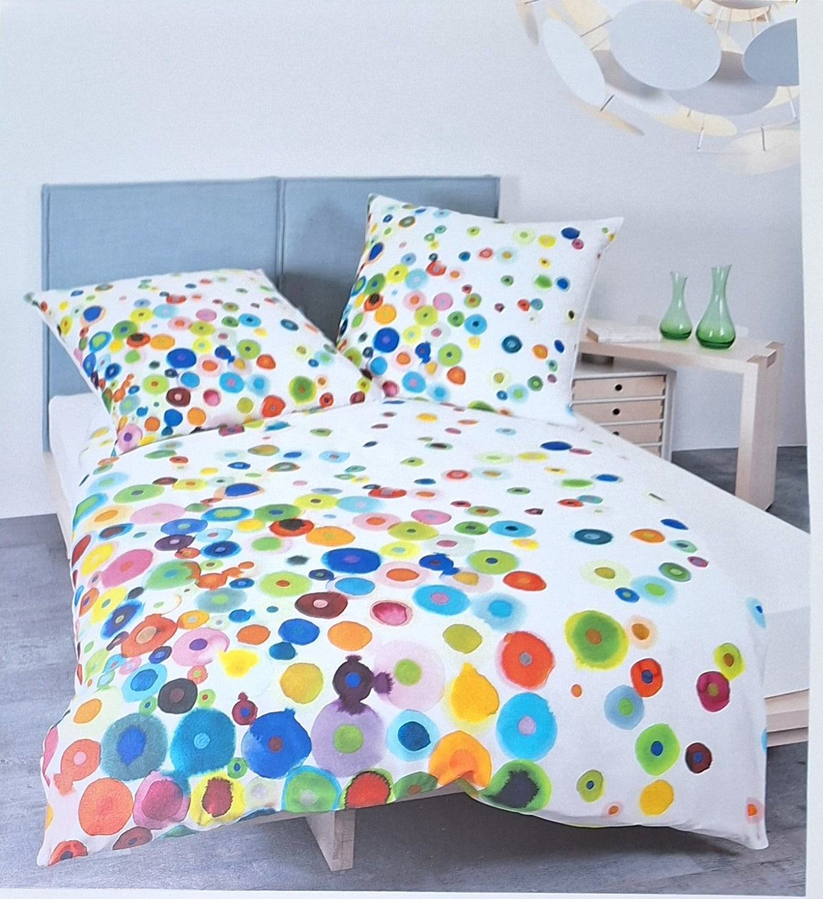 Janine Mako-Satin Bettwäsche NEU Modern Art Multicolour 135x200 cm