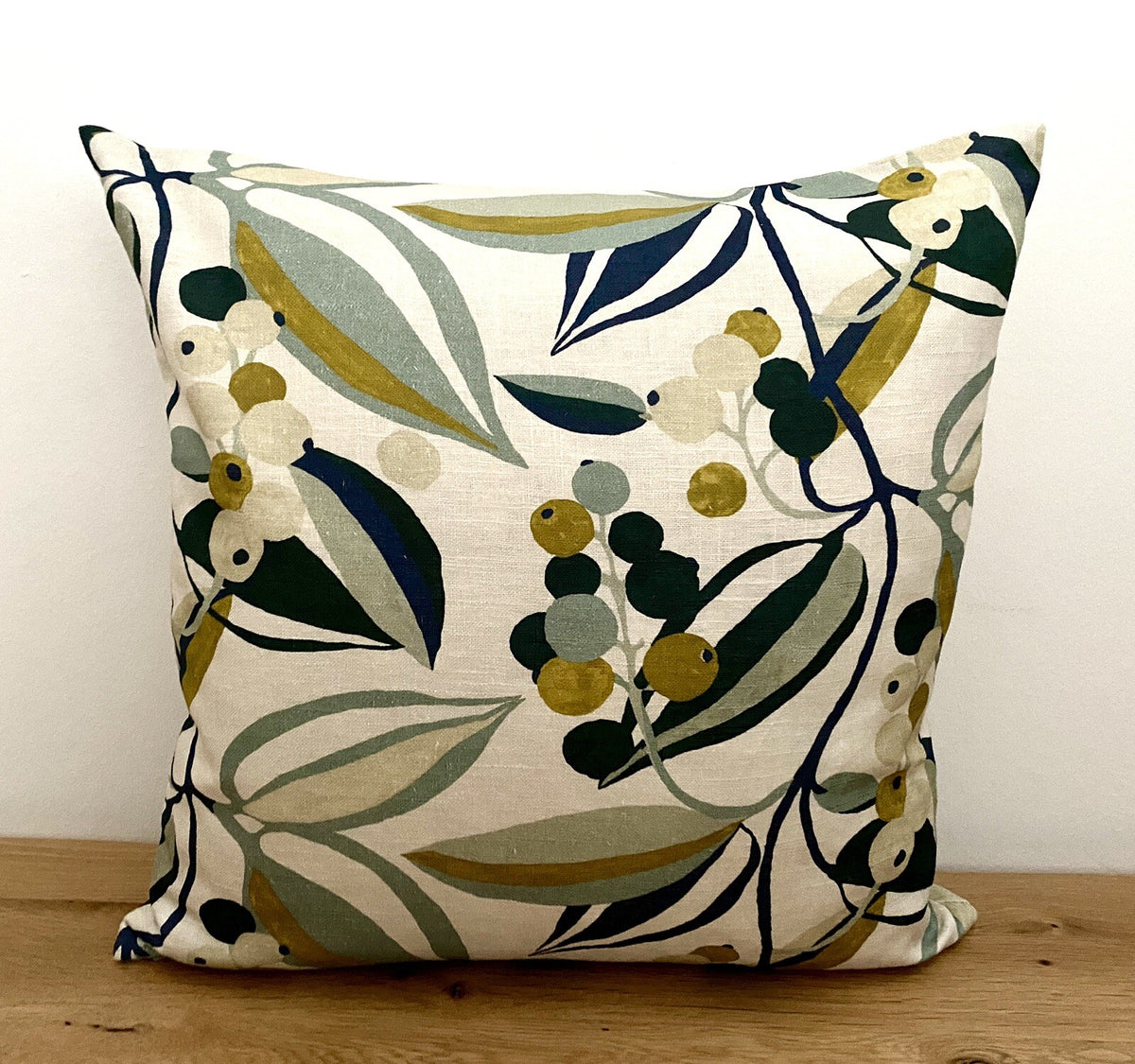 Sander Eleonor Kissenhülle NEU Bedruckt Creme Salbei Senf 50x50cm