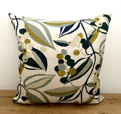 Sander Eleonor Kissenhülle NEU Bedruckt Creme Salbei Senf 50x50cm