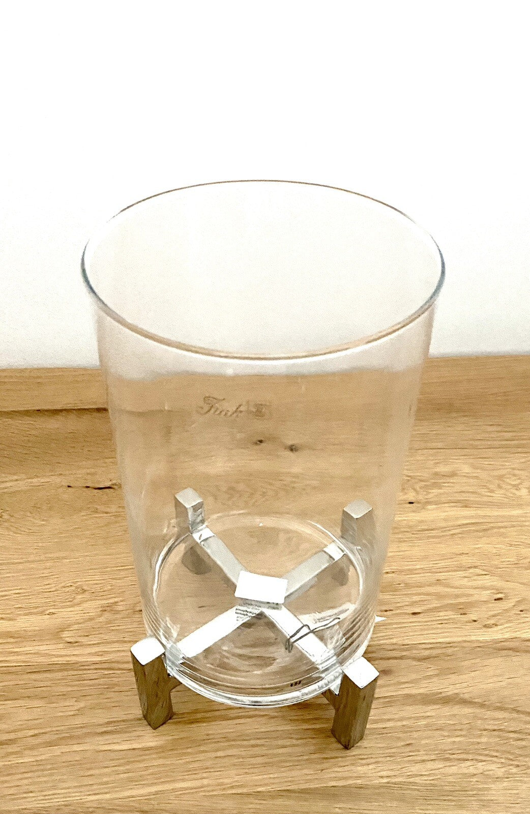 Fink modernes Windlicht  mit Glas YONO NEU Edelstahl 29 cm Hoch